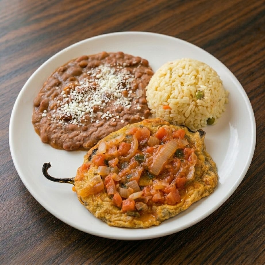 Chile relleno tradicional.