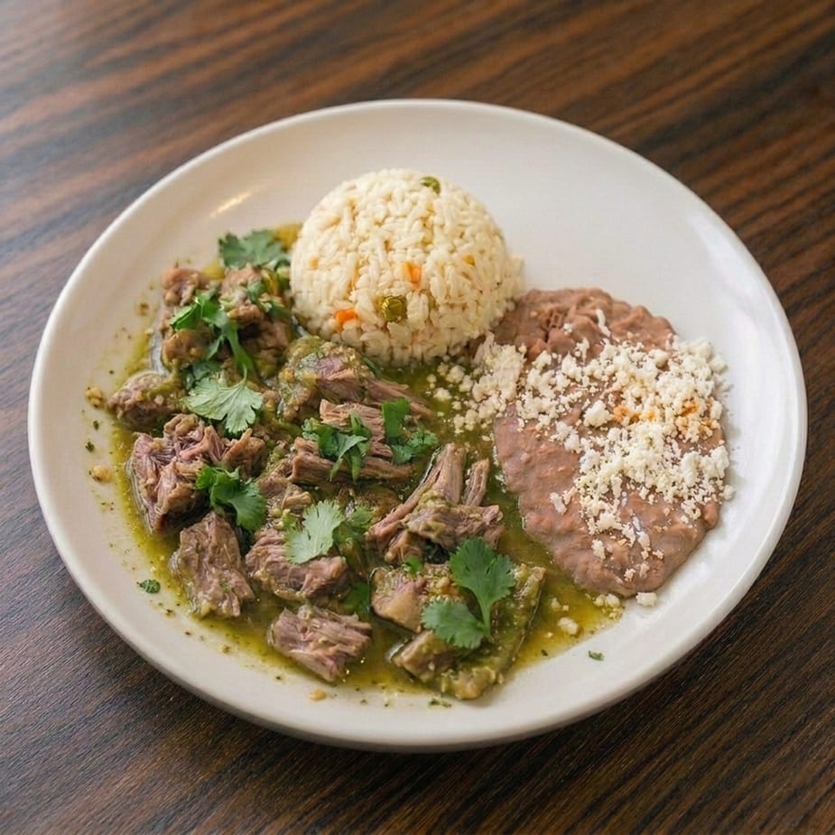 Carne de puerco en chile verde.